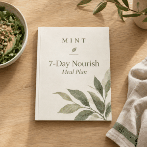 MINT 7-Day Nourish Meal Plan product mockup.