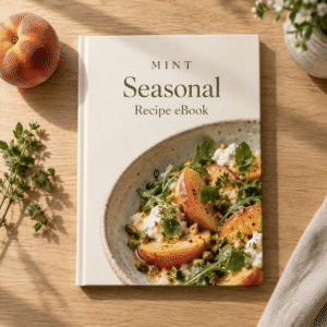 MINT Seasonal Recipe eBook product mockup.
